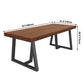 Metal Industrial Rectangle Dining Table Solid Wood Table for Kitchen and Dining Room Clearhalo ' dining_table' 'Dining Tables & Seating' 'Dining Tables' 'furn' 'furn_dining_table' 'Furniture' 'furniture_dining_table' 'Kitchen & Dining Furniture' 'kitchen&dining_furn' 'kitchen' 'kitchen_dining_table' 3922793