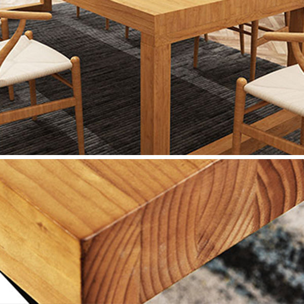 Pine Solid Wood Dining Double Table Pedestal Base Rectangle Table for Home Clearhalo ' dining_table' 'Dining Tables & Seating' 'Dining Tables' 'furn' 'furn_dining_table' 'Furniture' 'furniture_dining_table' 'Kitchen & Dining Furniture' 'kitchen&dining_furn' 'kitchen' 'kitchen_dining_table' 3922814