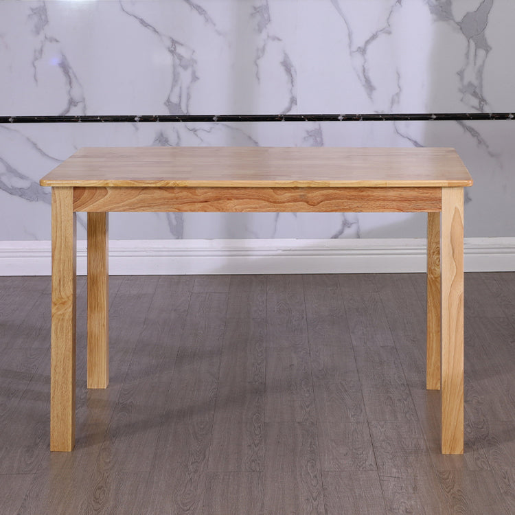 Contemporary Style Oak Dining Table 4 Legs Solid Wood Base Table for Home Clearhalo ' dining_table' 'Dining Tables & Seating' 'Dining Tables' 'furn' 'furn_dining_table' 'Furniture' 'furniture_dining_table' 'Kitchen & Dining Furniture' 'kitchen&dining_furn' 'kitchen' 'kitchen_dining_table' 3922836