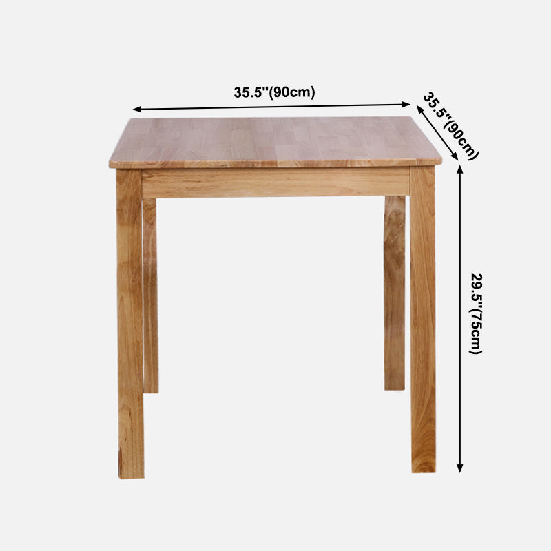 Contemporary Style Oak Dining Table 4 Legs Solid Wood Base Table for Home Clearhalo ' dining_table' 'Dining Tables & Seating' 'Dining Tables' 'furn' 'furn_dining_table' 'Furniture' 'furniture_dining_table' 'Kitchen & Dining Furniture' 'kitchen&dining_furn' 'kitchen' 'kitchen_dining_table' 3922838