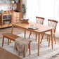 Rectangle Cherry Wood Dining Table Modern Wood Table in Nature with 4 Legs Clearhalo ' dining_table' 'Dining Tables & Seating' 'Dining Tables' 'furn' 'furn_dining_table' 'Furniture' 'furniture_dining_table' 'Kitchen & Dining Furniture' 'kitchen&dining_furn' 'kitchen' 'kitchen_dining_table' 3922846