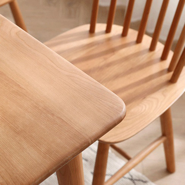 Rectangle Cherry Wood Dining Table Modern Wood Table in Nature with 4 Legs Clearhalo ' dining_table' 'Dining Tables & Seating' 'Dining Tables' 'furn' 'furn_dining_table' 'Furniture' 'furniture_dining_table' 'Kitchen & Dining Furniture' 'kitchen&dining_furn' 'kitchen' 'kitchen_dining_table' 3922847