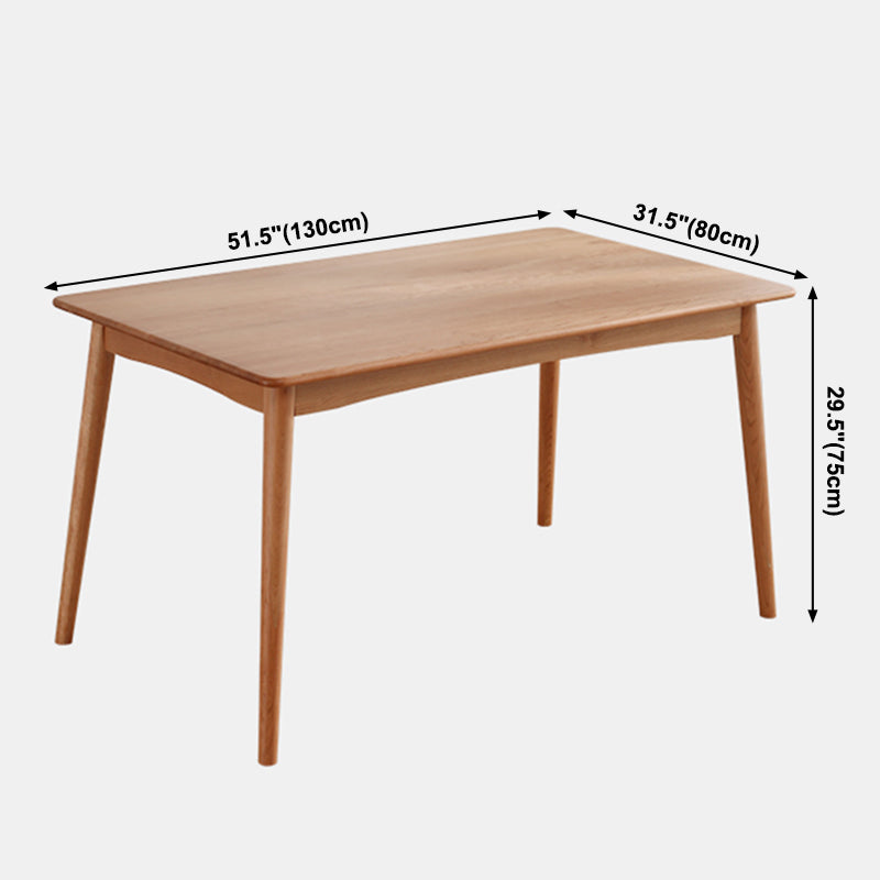 Rectangle Cherry Wood Dining Table Modern Wood Table in Nature with 4 Legs Clearhalo ' dining_table' 'Dining Tables & Seating' 'Dining Tables' 'furn' 'furn_dining_table' 'Furniture' 'furniture_dining_table' 'Kitchen & Dining Furniture' 'kitchen&dining_furn' 'kitchen' 'kitchen_dining_table' 3922857