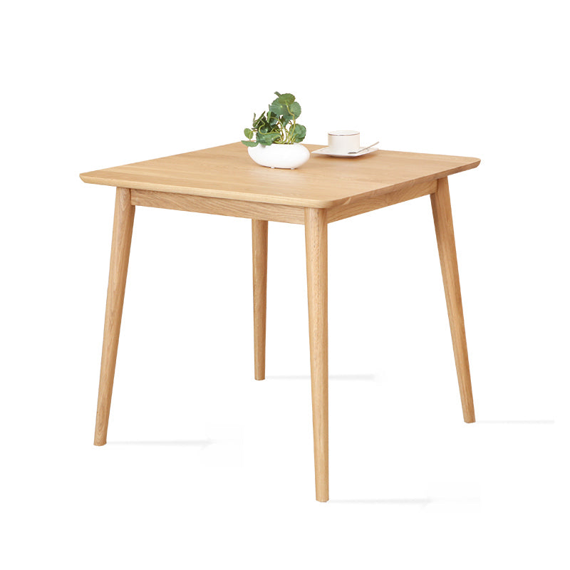 Rubberwood Solid Wood Dining Table 4 Legs Base Wood Table for Kitchen Natural 31.5"L x 31.5"W x 29.5"H Without Chairs Clearhalo ' dining_table' 'Dining Tables & Seating' 'Dining Tables' 'furn' 'furn_dining_table' 'Furniture' 'furniture_dining_table' 'Kitchen & Dining Furniture' 'kitchen&dining_furn' 'kitchen' 'kitchen_dining_table' 3922861