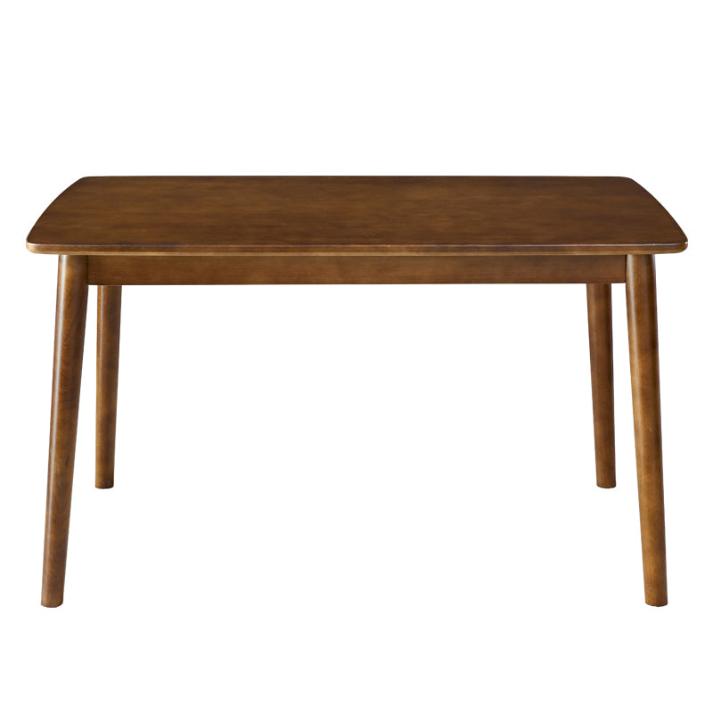 Rubberwood Solid Wood Dining Table 4 Legs Base Wood Table for Kitchen Walnut Without Chairs Clearhalo ' dining_table' 'Dining Tables & Seating' 'Dining Tables' 'furn' 'furn_dining_table' 'Furniture' 'furniture_dining_table' 'Kitchen & Dining Furniture' 'kitchen&dining_furn' 'kitchen' 'kitchen_dining_table' 3922864