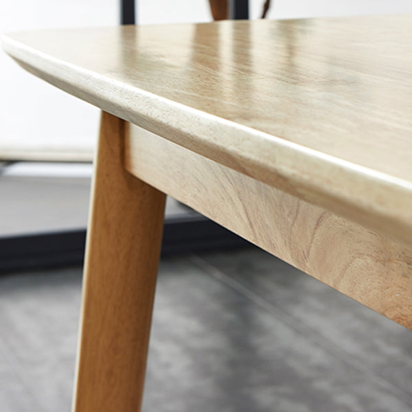 Rubberwood Solid Wood Dining Table 4 Legs Base Wood Table for Kitchen Clearhalo ' dining_table' 'Dining Tables & Seating' 'Dining Tables' 'furn' 'furn_dining_table' 'Furniture' 'furniture_dining_table' 'Kitchen & Dining Furniture' 'kitchen&dining_furn' 'kitchen' 'kitchen_dining_table' 3922866
