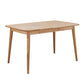 Rubberwood Solid Wood Dining Table 4 Legs Base Wood Table for Kitchen Natural Without Chairs Clearhalo ' dining_table' 'Dining Tables & Seating' 'Dining Tables' 'furn' 'furn_dining_table' 'Furniture' 'furniture_dining_table' 'Kitchen & Dining Furniture' 'kitchen&dining_furn' 'kitchen' 'kitchen_dining_table' 3922867