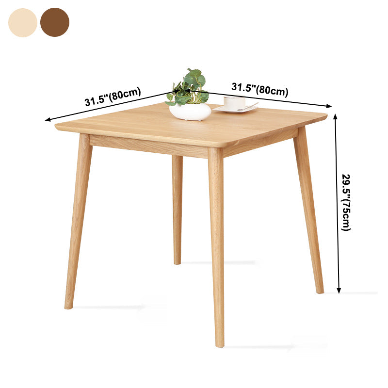 Rubberwood Solid Wood Dining Table 4 Legs Base Wood Table for Kitchen Clearhalo ' dining_table' 'Dining Tables & Seating' 'Dining Tables' 'furn' 'furn_dining_table' 'Furniture' 'furniture_dining_table' 'Kitchen & Dining Furniture' 'kitchen&dining_furn' 'kitchen' 'kitchen_dining_table' 3922876