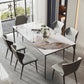 Metal Contemporary Rectangular Table White Sintered Stone Dining Table with Metal Legs Clearhalo ' dining_table' 'Dining Tables & Seating' 'Dining Tables' 'furn' 'furn_dining_table' 'Furniture' 'furniture_dining_table' 'Kitchen & Dining Furniture' 'kitchen&dining_furn' 'kitchen' 'kitchen_dining_table' 3922879