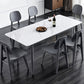 Industrial Rectangle Dining Table for Restaurant Sintered Stone Top Table with 4 Legs White Without Chairs Clearhalo ' dining_table' 'Dining Tables & Seating' 'Dining Tables' 'furn' 'furn_dining_table' 'Furniture' 'furniture_dining_table' 'Kitchen & Dining Furniture' 'kitchen&dining_furn' 'kitchen' 'kitchen_dining_table' 3922895