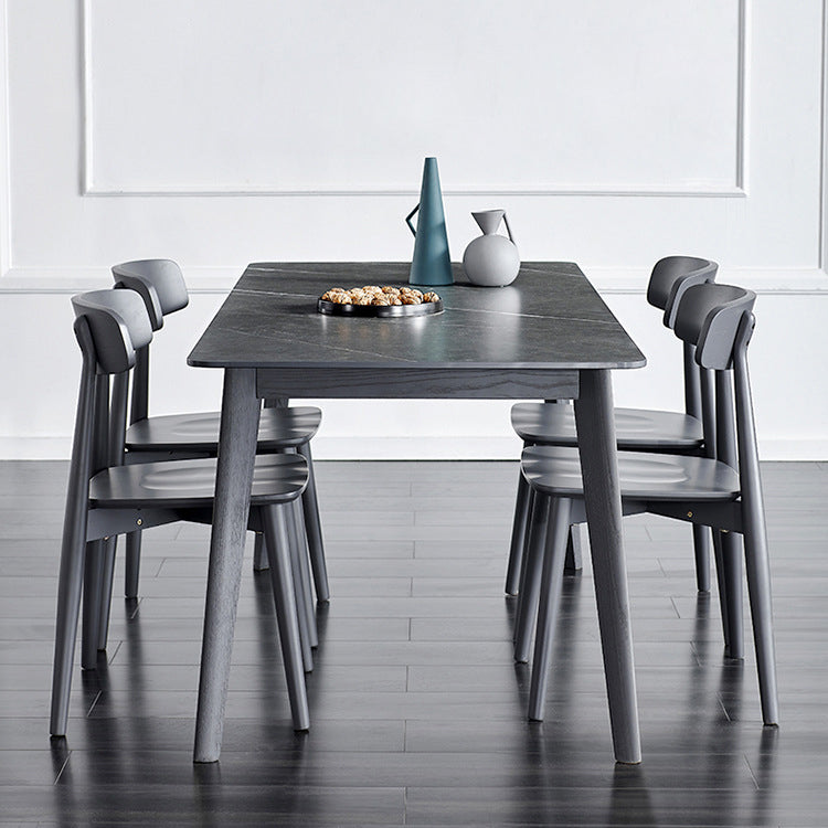 Industrial Rectangle Dining Table for Restaurant Sintered Stone Top Table with 4 Legs Clearhalo ' dining_table' 'Dining Tables & Seating' 'Dining Tables' 'furn' 'furn_dining_table' 'Furniture' 'furniture_dining_table' 'Kitchen & Dining Furniture' 'kitchen&dining_furn' 'kitchen' 'kitchen_dining_table' 3922898