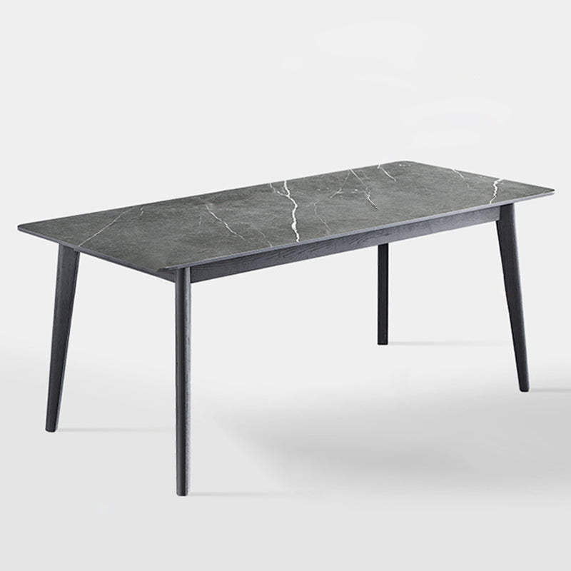 Industrial Rectangle Dining Table for Restaurant Sintered Stone Top Table with 4 Legs Gray Without Chairs Clearhalo ' dining_table' 'Dining Tables & Seating' 'Dining Tables' 'furn' 'furn_dining_table' 'Furniture' 'furniture_dining_table' 'Kitchen & Dining Furniture' 'kitchen&dining_furn' 'kitchen' 'kitchen_dining_table' 3922899