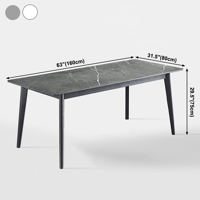 Industrial Rectangle Dining Table for Restaurant Sintered Stone Top Table with 4 Legs Clearhalo ' dining_table' 'Dining Tables & Seating' 'Dining Tables' 'furn' 'furn_dining_table' 'Furniture' 'furniture_dining_table' 'Kitchen & Dining Furniture' 'kitchen&dining_furn' 'kitchen' 'kitchen_dining_table' 3922908