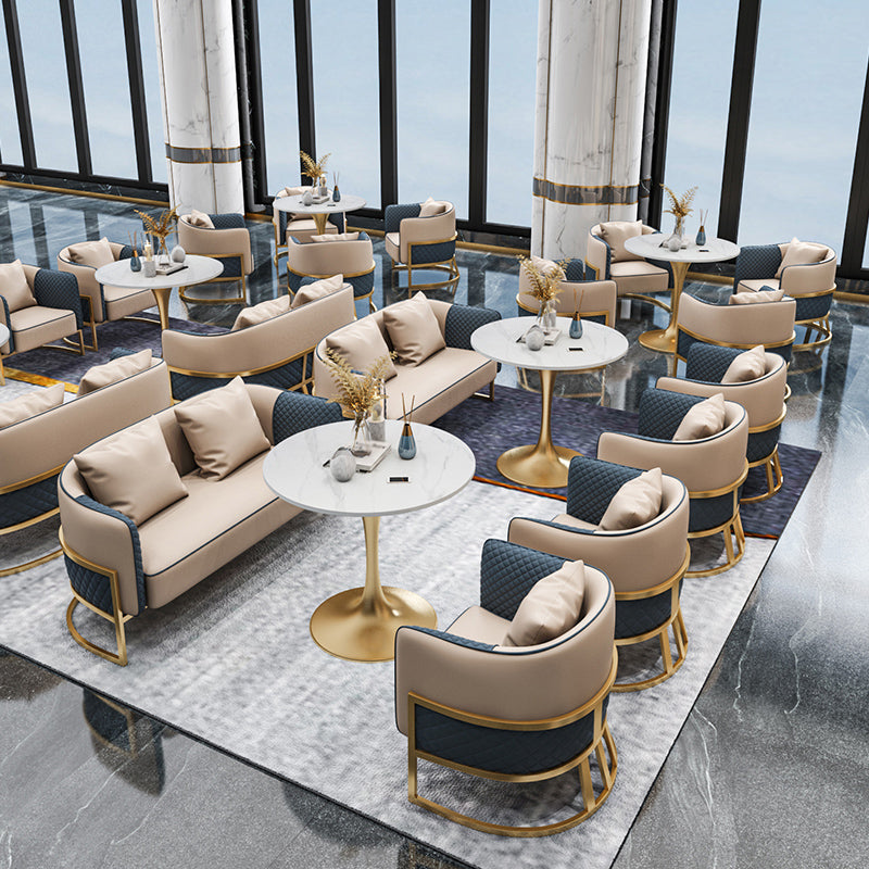 Traditional Luxury Style Dining Table White Round Sintered Stone Table Clearhalo ' dining_table' 'Dining Tables & Seating' 'Dining Tables' 'furn' 'furn_dining_table' 'Furniture' 'furniture_dining_table' 'Kitchen & Dining Furniture' 'kitchen&dining_furn' 'kitchen' 'kitchen_dining_table' 3922913