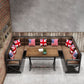 Industrial Style Brown Dinner Table Solid Wood Trestle Table for Dining Room Clearhalo ' dining_table' 'Dining Tables & Seating' 'Dining Tables' 'furn' 'furn_dining_table' 'Furniture' 'furniture_dining_table' 'Kitchen & Dining Furniture' 'kitchen&dining_furn' 'kitchen' 'kitchen_dining_table' 3922929