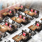 Industrial Style Brown Dinner Table Solid Wood Trestle Table for Dining Room Clearhalo ' dining_table' 'Dining Tables & Seating' 'Dining Tables' 'furn' 'furn_dining_table' 'Furniture' 'furniture_dining_table' 'Kitchen & Dining Furniture' 'kitchen&dining_furn' 'kitchen' 'kitchen_dining_table' 3922934