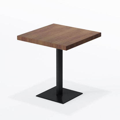 Industrial Brown Dinner Table Solid Wood Table with Metal Base for Dining Room 23.6"L x 23.6"W x 29.5"H Without Chairs Clearhalo ' dining_table' 'Dining Tables & Seating' 'Dining Tables' 'furn' 'furn_dining_table' 'Furniture' 'furniture_dining_table' 'Kitchen & Dining Furniture' 'kitchen&dining_furn' 'kitchen' 'kitchen_dining_table' 3922939