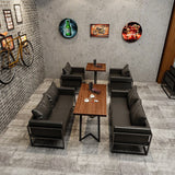 Industrial Brown Dinner Table Solid Wood Table with Metal Base for Dining Room Clearhalo ' dining_table' 'Dining Tables & Seating' 'Dining Tables' 'furn' 'furn_dining_table' 'Furniture' 'furniture_dining_table' 'Kitchen & Dining Furniture' 'kitchen&dining_furn' 'kitchen' 'kitchen_dining_table' 3922947