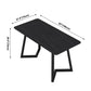 Industrial Style Dinner Table Rectangle Table with Black Frame for Dining Room Clearhalo ' dining_table' 'Dining Tables & Seating' 'Dining Tables' 'furn' 'furn_dining_table' 'Furniture' 'furniture_dining_table' 'Kitchen & Dining Furniture' 'kitchen&dining_furn' 'kitchen' 'kitchen_dining_table' 3922965