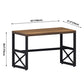 Industrial Style Dinner Table Rectangle Table with Black Frame for Dining Room Clearhalo ' dining_table' 'Dining Tables & Seating' 'Dining Tables' 'furn' 'furn_dining_table' 'Furniture' 'furniture_dining_table' 'Kitchen & Dining Furniture' 'kitchen&dining_furn' 'kitchen' 'kitchen_dining_table' 3922967