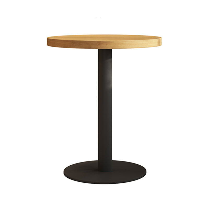 Industrial Brown Dinner Table Wood Table with Black Frame for Dining Room Round Without Chairs Clearhalo ' dining_table' 'Dining Tables & Seating' 'Dining Tables' 'furn' 'furn_dining_table' 'Furniture' 'furniture_dining_table' 'Kitchen & Dining Furniture' 'kitchen&dining_furn' 'kitchen' 'kitchen_dining_table' 3922985