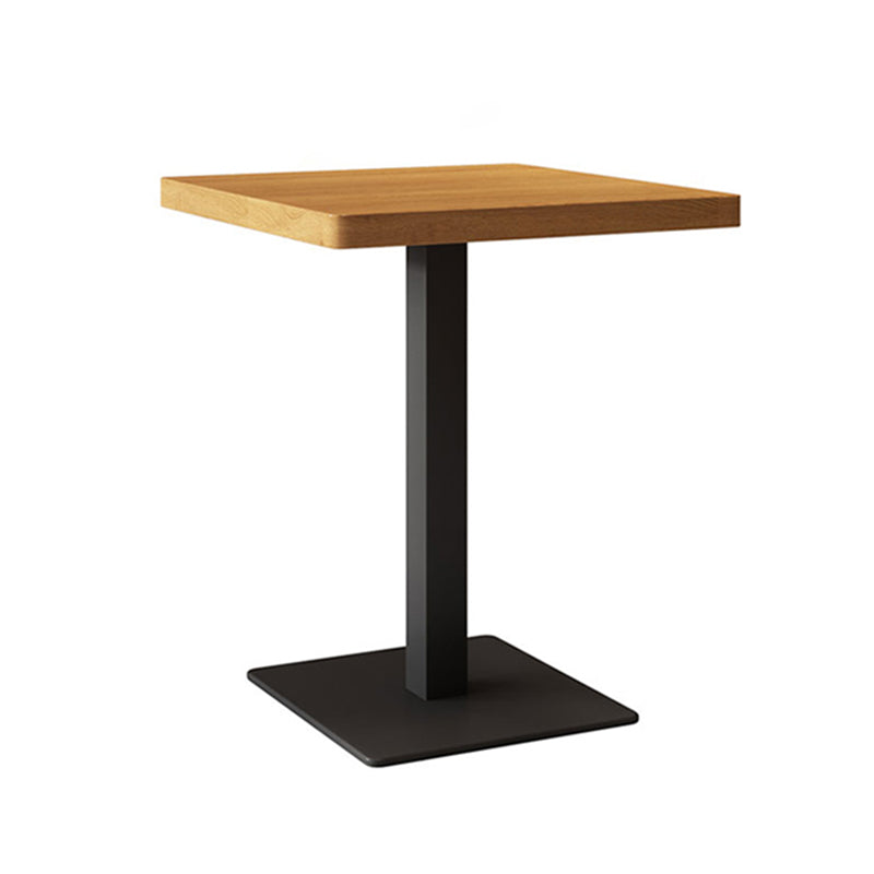 Industrial Brown Dinner Table Wood Table with Black Frame for Dining Room Square Without Chairs Clearhalo ' dining_table' 'Dining Tables & Seating' 'Dining Tables' 'furn' 'furn_dining_table' 'Furniture' 'furniture_dining_table' 'Kitchen & Dining Furniture' 'kitchen&dining_furn' 'kitchen' 'kitchen_dining_table' 3922986