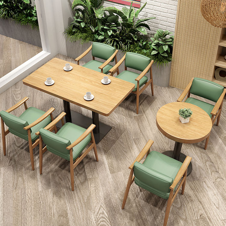 Industrial Brown Dinner Table Wood Table with Black Frame for Dining Room Clearhalo ' dining_table' 'Dining Tables & Seating' 'Dining Tables' 'furn' 'furn_dining_table' 'Furniture' 'furniture_dining_table' 'Kitchen & Dining Furniture' 'kitchen&dining_furn' 'kitchen' 'kitchen_dining_table' 3922988