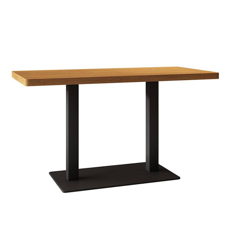 Industrial Brown Dinner Table Wood Table with Black Frame for Dining Room Rectangle Without Chairs Clearhalo ' dining_table' 'Dining Tables & Seating' 'Dining Tables' 'furn' 'furn_dining_table' 'Furniture' 'furniture_dining_table' 'Kitchen & Dining Furniture' 'kitchen&dining_furn' 'kitchen' 'kitchen_dining_table' 3922990