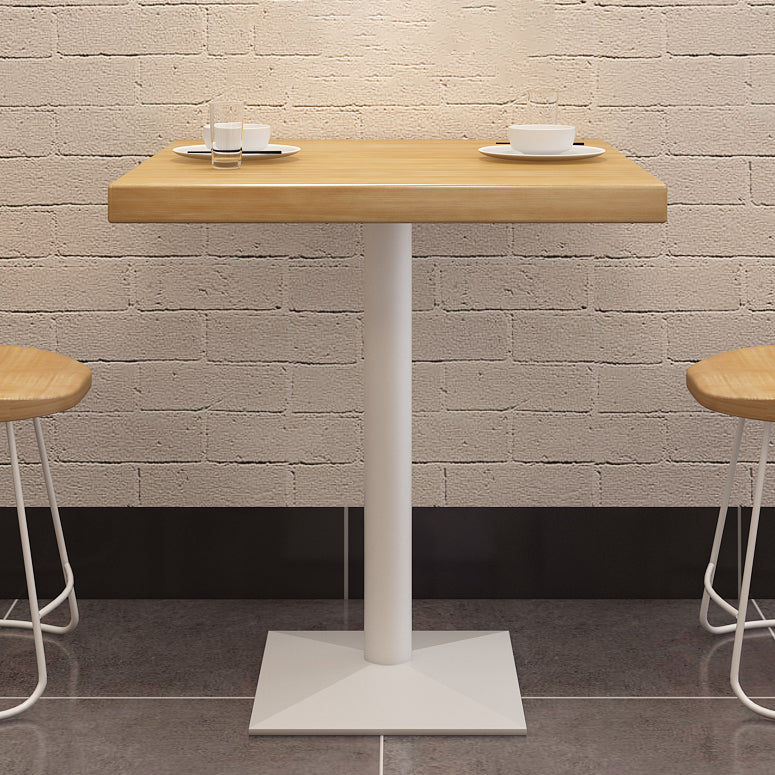 Square Wooden Fir Table Industrial Dining Table with Metal Pedestal Base Clearhalo ' dining_table' 'Dining Tables & Seating' 'Dining Tables' 'furn' 'furn_dining_table' 'Furniture' 'furniture_dining_table' 'Kitchen & Dining Furniture' 'kitchen&dining_furn' 'kitchen' 'kitchen_dining_table' 3923026