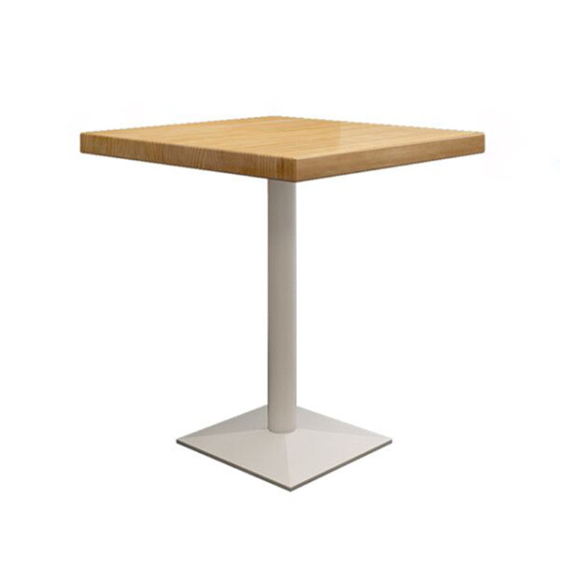 Square Wooden Fir Table Industrial Dining Table with Metal Pedestal Base Without Chairs Clearhalo ' dining_table' 'Dining Tables & Seating' 'Dining Tables' 'furn' 'furn_dining_table' 'Furniture' 'furniture_dining_table' 'Kitchen & Dining Furniture' 'kitchen&dining_furn' 'kitchen' 'kitchen_dining_table' 3923028