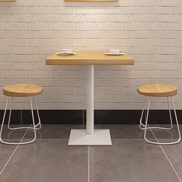 Square Wooden Fir Table Industrial Dining Table with Metal Pedestal Base Clearhalo ' dining_table' 'Dining Tables & Seating' 'Dining Tables' 'furn' 'furn_dining_table' 'Furniture' 'furniture_dining_table' 'Kitchen & Dining Furniture' 'kitchen&dining_furn' 'kitchen' 'kitchen_dining_table' 3923030