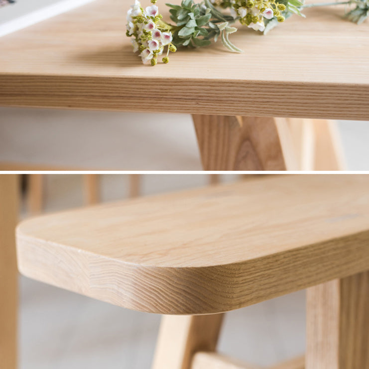Rectangle Pine Solid Wood Table in Nature Modern Dining Table with Trestle Base for Restaurant Clearhalo ' dining_table' 'Dining Tables & Seating' 'Dining Tables' 'furn' 'furn_dining_table' 'Furniture' 'furniture_dining_table' 'Kitchen & Dining Furniture' 'kitchen&dining_furn' 'kitchen' 'kitchen_dining_table' 3923075