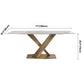 Sintered Stone Top Rectangle Table for Restaurant Luxury Dining Table with Gold Pedestal Clearhalo ' dining_table' 'Dining Tables & Seating' 'Dining Tables' 'furn' 'furn_dining_table' 'Furniture' 'furniture_dining_table' 'Kitchen & Dining Furniture' 'kitchen&dining_furn' 'kitchen' 'kitchen_dining_table' 3923107