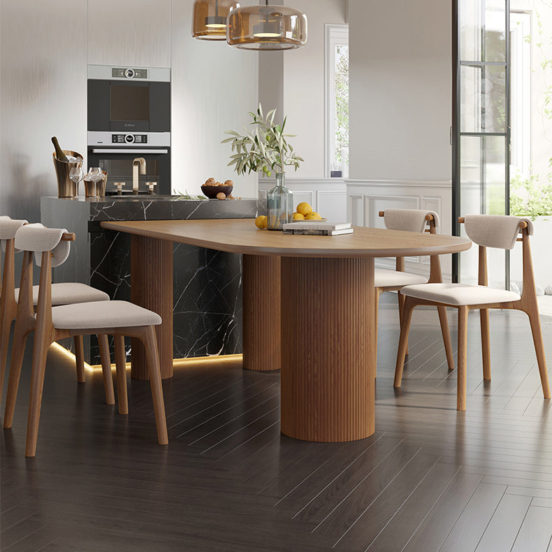 Solid Wood Contemporary Free Form Table Wood Top Dining Table for Dining Room Clearhalo ' dining_table' 'Dining Tables & Seating' 'Dining Tables' 'furn' 'furn_dining_table' 'Furniture' 'furniture_dining_table' 'Kitchen & Dining Furniture' 'kitchen&dining_furn' 'kitchen' 'kitchen_dining_table' 3923118