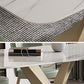 Traditional Luxury Sintered Stone Top Dining Table Rectangle Table in White with Gold Pedestal Clearhalo ' dining_table' 'Dining Tables & Seating' 'Dining Tables' 'furn' 'furn_dining_table' 'Furniture' 'furniture_dining_table' 'Kitchen & Dining Furniture' 'kitchen&dining_furn' 'kitchen' 'kitchen_dining_table' 3923143