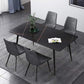 Industrial Home Sintered Stone Dining Table 4 Legs Carbon Steel Base Rectangle Table Clearhalo ' dining_table' 'Dining Tables & Seating' 'Dining Tables' 'furn' 'furn_dining_table' 'Furniture' 'furniture_dining_table' 'Kitchen & Dining Furniture' 'kitchen&dining_furn' 'kitchen' 'kitchen_dining_table' 3923171
