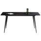 Industrial Home Sintered Stone Dining Table 4 Legs Carbon Steel Base Rectangle Table Black Without Chairs Clearhalo ' dining_table' 'Dining Tables & Seating' 'Dining Tables' 'furn' 'furn_dining_table' 'Furniture' 'furniture_dining_table' 'Kitchen & Dining Furniture' 'kitchen&dining_furn' 'kitchen' 'kitchen_dining_table' 3923175
