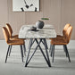 Sintered Stone Modern Rectangle Dining Table Grey Stone Top Table with 4 Legs Clearhalo ' dining_table' 'Dining Tables & Seating' 'Dining Tables' 'furn' 'furn_dining_table' 'Furniture' 'furniture_dining_table' 'Kitchen & Dining Furniture' 'kitchen&dining_furn' 'kitchen' 'kitchen_dining_table' 3923185