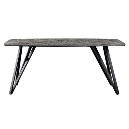 Sintered Stone Modern Rectangle Dining Table Grey Stone Top Table with 4 Legs Without Chairs Clearhalo ' dining_table' 'Dining Tables & Seating' 'Dining Tables' 'furn' 'furn_dining_table' 'Furniture' 'furniture_dining_table' 'Kitchen & Dining Furniture' 'kitchen&dining_furn' 'kitchen' 'kitchen_dining_table' 3923187