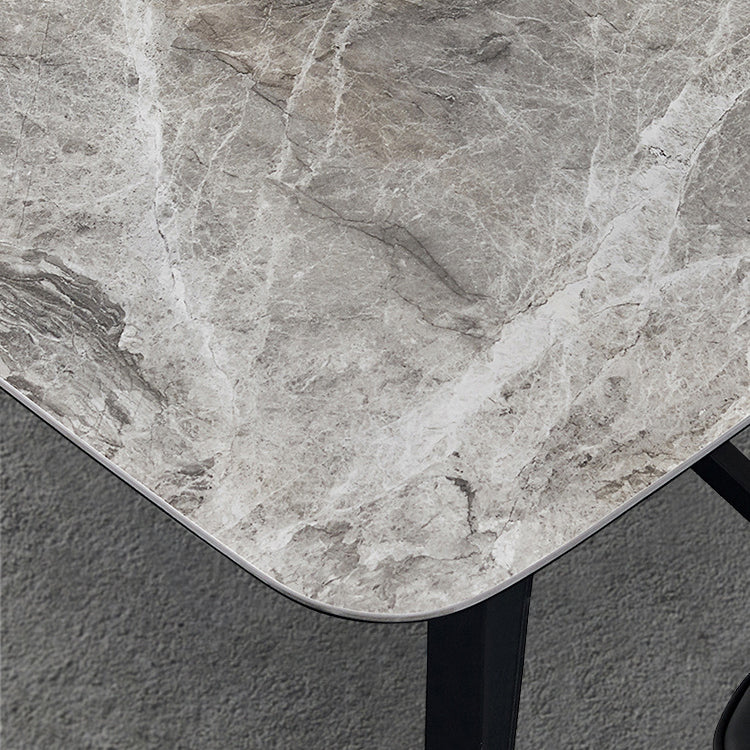 Sintered Stone Modern Rectangle Dining Table Grey Stone Top Table with 4 Legs Clearhalo ' dining_table' 'Dining Tables & Seating' 'Dining Tables' 'furn' 'furn_dining_table' 'Furniture' 'furniture_dining_table' 'Kitchen & Dining Furniture' 'kitchen&dining_furn' 'kitchen' 'kitchen_dining_table' 3923189