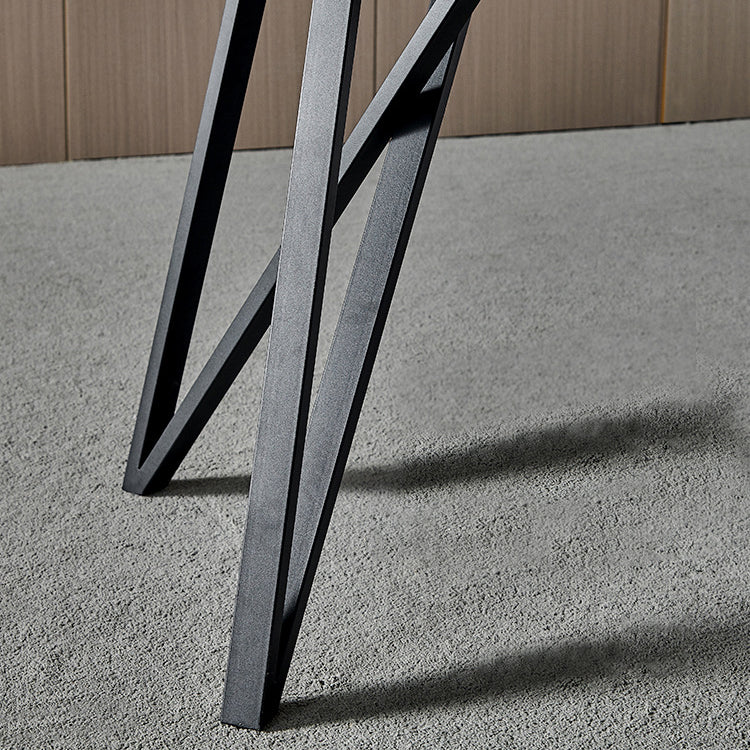 Sintered Stone Modern Rectangle Dining Table Grey Stone Top Table with 4 Legs Clearhalo ' dining_table' 'Dining Tables & Seating' 'Dining Tables' 'furn' 'furn_dining_table' 'Furniture' 'furniture_dining_table' 'Kitchen & Dining Furniture' 'kitchen&dining_furn' 'kitchen' 'kitchen_dining_table' 3923190