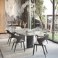 Sintered Stone Top Dining Table Rectangle Table with Black Double Pedestal Clearhalo ' dining_table' 'Dining Tables & Seating' 'Dining Tables' 'furn' 'furn_dining_table' 'Furniture' 'furniture_dining_table' 'Kitchen & Dining Furniture' 'kitchen&dining_furn' 'kitchen' 'kitchen_dining_table' 3923198