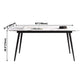 Industrial Style Home Sintered Stone Dining Table Rectangle Table with Metallic Base Clearhalo ' dining_table' 'Dining Tables & Seating' 'Dining Tables' 'furn' 'furn_dining_table' 'Furniture' 'furniture_dining_table' 'Kitchen & Dining Furniture' 'kitchen&dining_furn' 'kitchen' 'kitchen_dining_table' 3923227