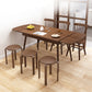 Extendable Rubber Wood Table in Nature/walnut Modern Rectangle Table with 4 Legs Clearhalo ' dining_table' 'Dining Tables & Seating' 'Dining Tables' 'Furniture' 'furniture_dining_table' 'Kitchen & Dining Furniture' 'kitchen&dining_furn' 'kitchen' 'kitchen_dining_table' 3923232