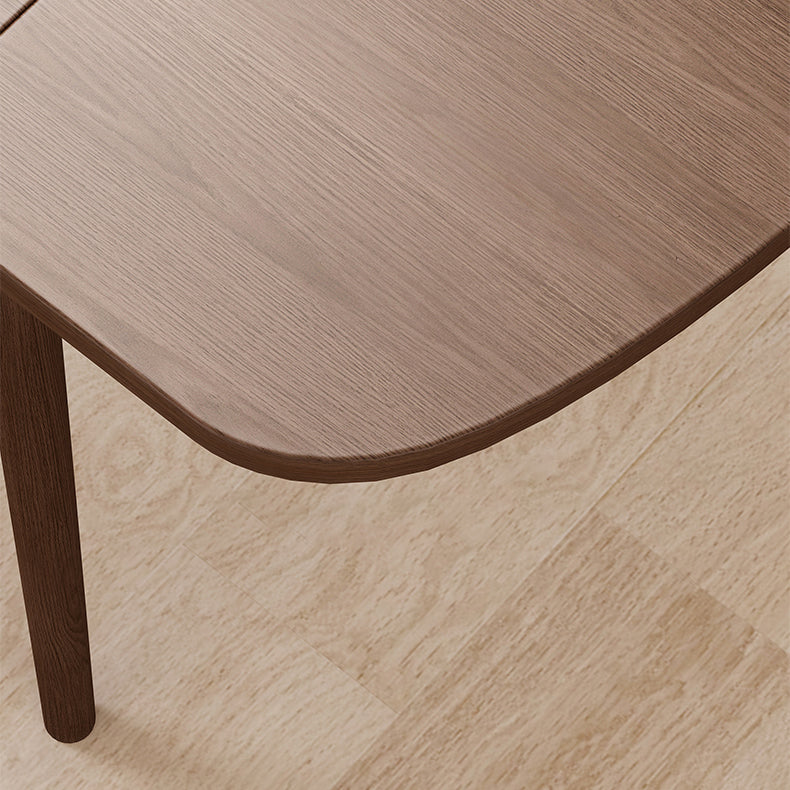 Extendable Rubber Wood Table in Nature/walnut Modern Rectangle Table with 4 Legs Clearhalo ' dining_table' 'Dining Tables & Seating' 'Dining Tables' 'Furniture' 'furniture_dining_table' 'Kitchen & Dining Furniture' 'kitchen&dining_furn' 'kitchen' 'kitchen_dining_table' 3923235