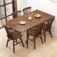 Extendable Rubber Wood Table in Nature/walnut Modern Rectangle Table with 4 Legs Clearhalo ' dining_table' 'Dining Tables & Seating' 'Dining Tables' 'Furniture' 'furniture_dining_table' 'Kitchen & Dining Furniture' 'kitchen&dining_furn' 'kitchen' 'kitchen_dining_table' 3923240
