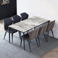 Industrial Sintered Stone Dining Scratch Resistant Table 4 Legs Base Rectangle Table for Home Gray Without Chairs Clearhalo ' dining_table' 'Dining Tables & Seating' 'Dining Tables' 'furn' 'furn_dining_table' 'Furniture' 'furniture_dining_table' 'Kitchen & Dining Furniture' 'kitchen&dining_furn' 'kitchen' 'kitchen_dining_table' 3923250