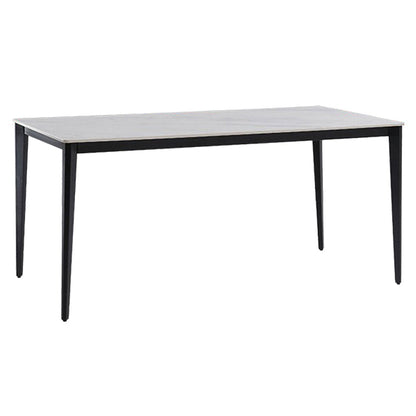 Industrial Sintered Stone Dining Scratch Resistant Table 4 Legs Base Rectangle Table for Home White Without Chairs Clearhalo ' dining_table' 'Dining Tables & Seating' 'Dining Tables' 'furn' 'furn_dining_table' 'Furniture' 'furniture_dining_table' 'Kitchen & Dining Furniture' 'kitchen&dining_furn' 'kitchen' 'kitchen_dining_table' 3923251