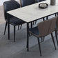 Industrial Sintered Stone Dining Scratch Resistant Table 4 Legs Base Rectangle Table for Home Clearhalo ' dining_table' 'Dining Tables & Seating' 'Dining Tables' 'furn' 'furn_dining_table' 'Furniture' 'furniture_dining_table' 'Kitchen & Dining Furniture' 'kitchen&dining_furn' 'kitchen' 'kitchen_dining_table' 3923254