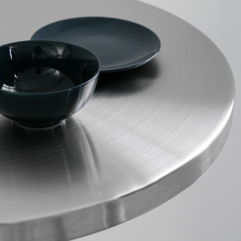 Industrial Dining Room Table Stainless Steel Table with Pedestal Table for Home Kitchen Dinner Clearhalo ' dining_table' 'Dining Tables & Seating' 'Dining Tables' 'furn' 'furn_dining_table' 'Furniture' 'furniture_dining_table' 'Kitchen & Dining Furniture' 'kitchen&dining_furn' 'kitchen' 'kitchen_dining_table' 3923312
